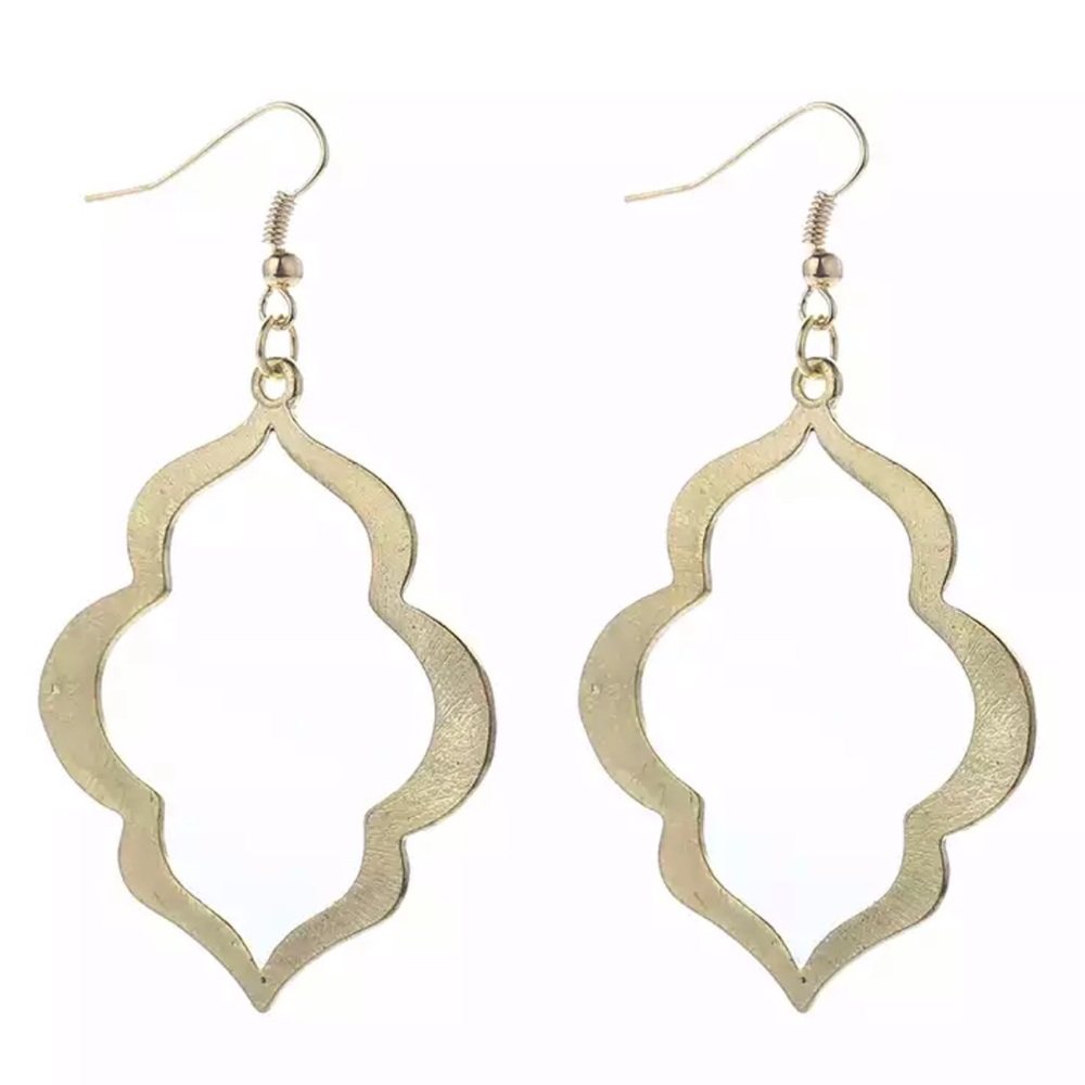Lotus Pendant Earrings - Picture 1 of 3